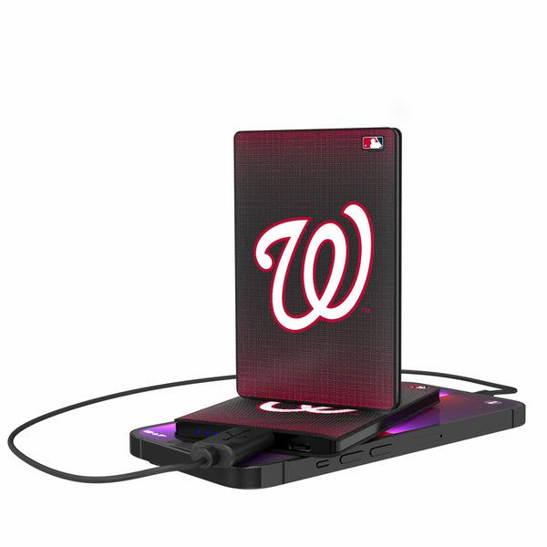 Washington Nationals Linen 2500mAh Credit Card Powerbank