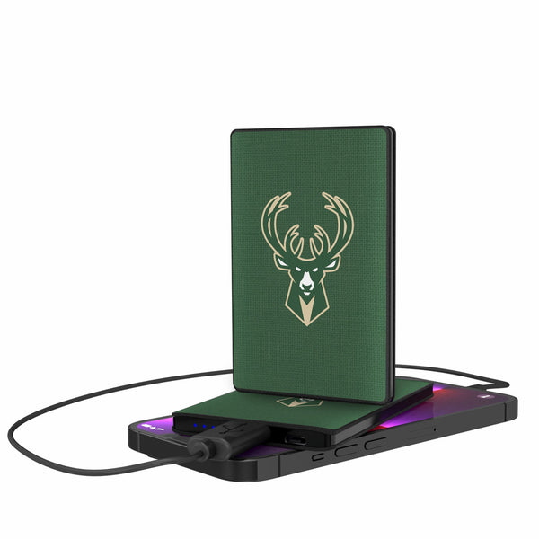 Milwaukee Bucks Solid 2500mAh Credit Card Powerbank