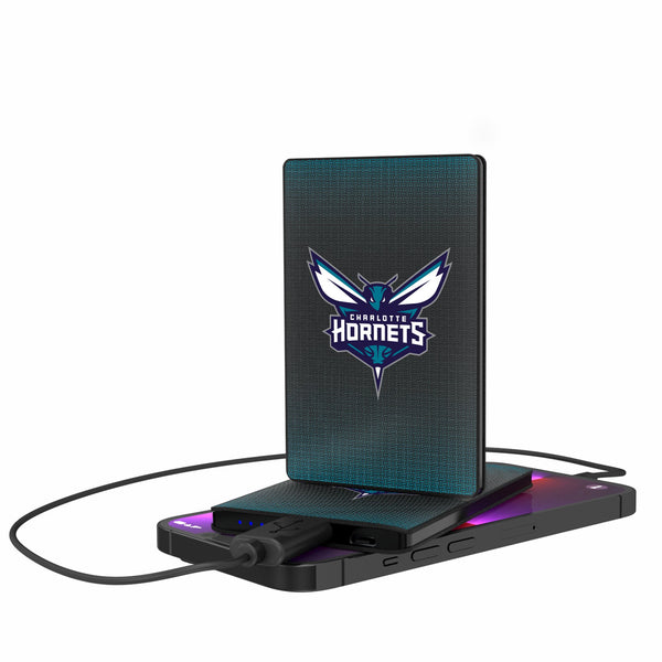 Charlotte Hornets Linen 2500mAh Credit Card Powerbank