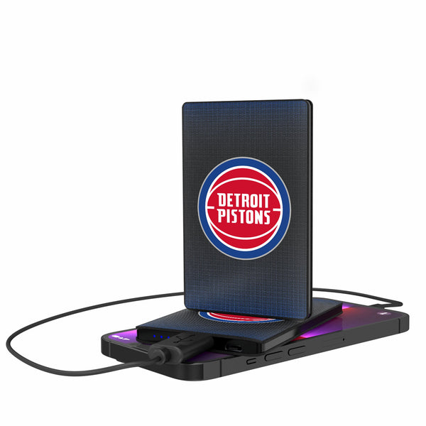 Detroit Pistons Linen 2500mAh Credit Card Powerbank