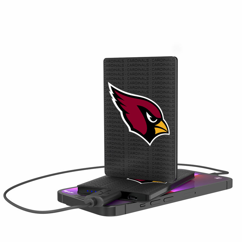 Arizona Cardinals Text Backdrop 2500mAh Credit Card Powerbank