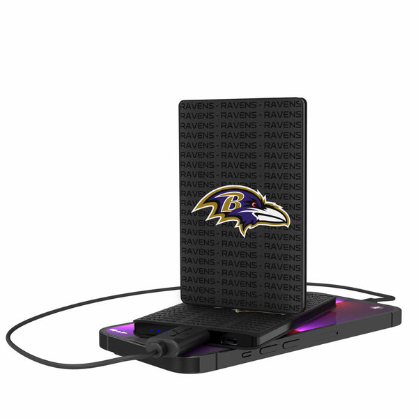 Baltimore Ravens Text Backdrop 2500mAh Credit Card Powerbank