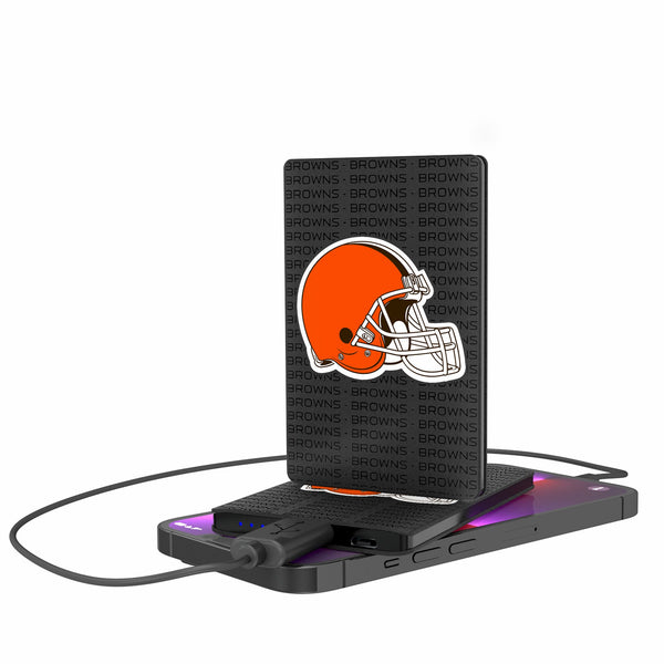 Cleveland Browns Text Backdrop 2500mAh Credit Card Powerbank