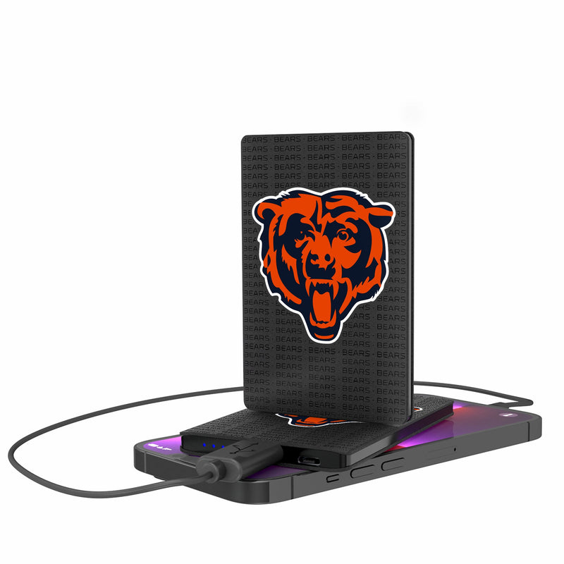 Chicago Bears Text Backdrop 2500mAh Credit Card Powerbank