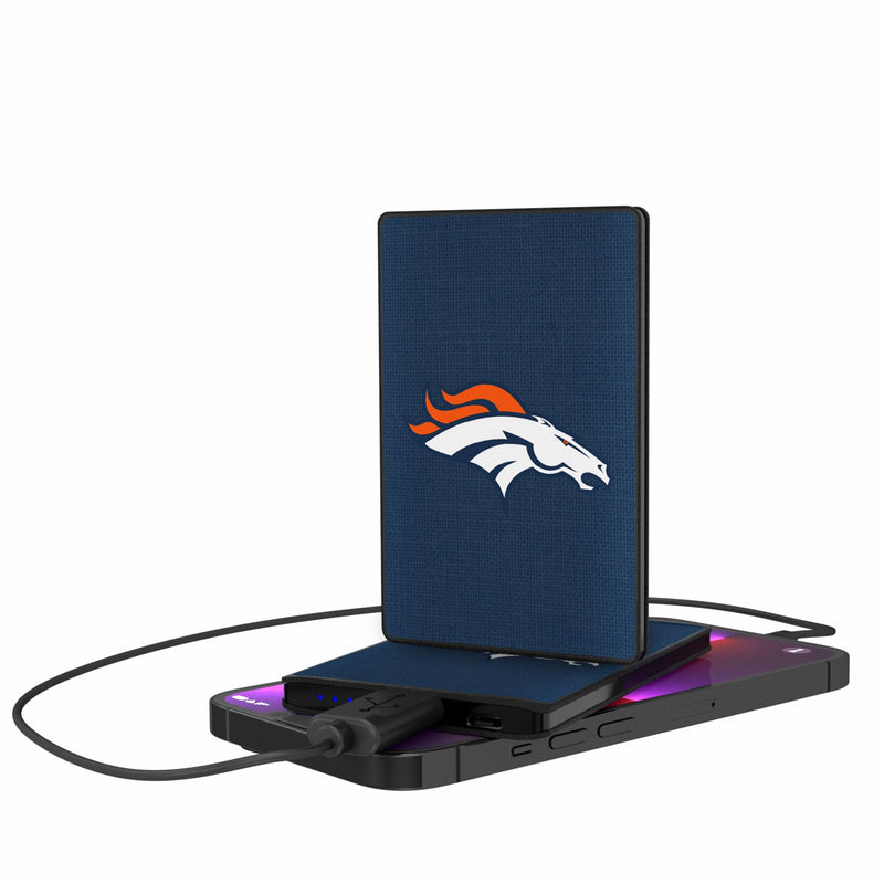 Denver Broncos Solid 2500mAh Credit Card Powerbank