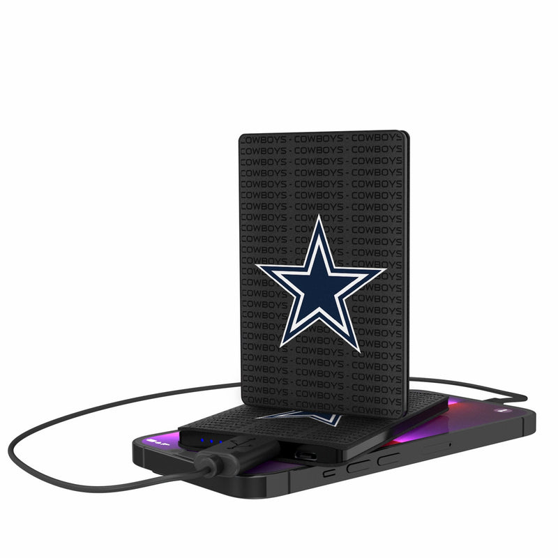 Dallas Cowboys Text Backdrop 2500mAh Credit Card Powerbank