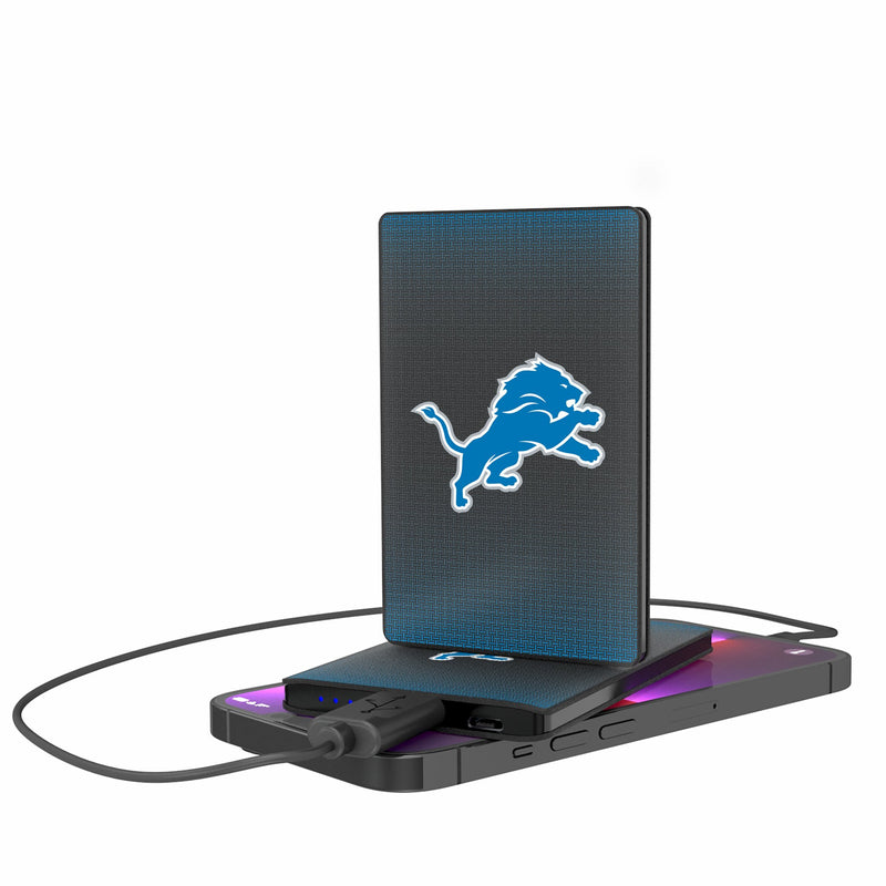 Detroit Lions Linen 2500mAh Credit Card Powerbank