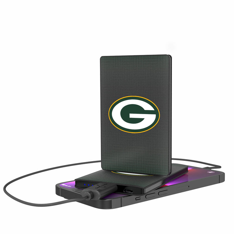 Green Bay Packers Linen 2500mAh Credit Card Powerbank