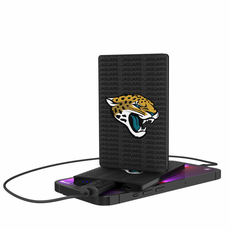 Jacksonville Jaguars Text Backdrop 2500mAh Credit Card Powerbank