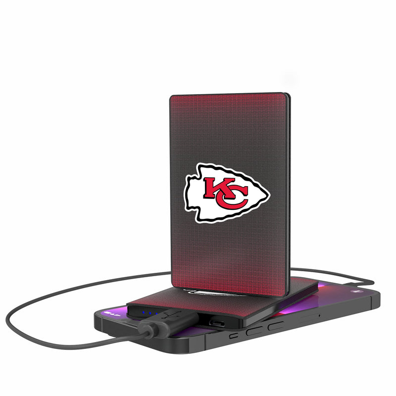 Kansas City Chiefs Linen 2500mAh Credit Card Powerbank