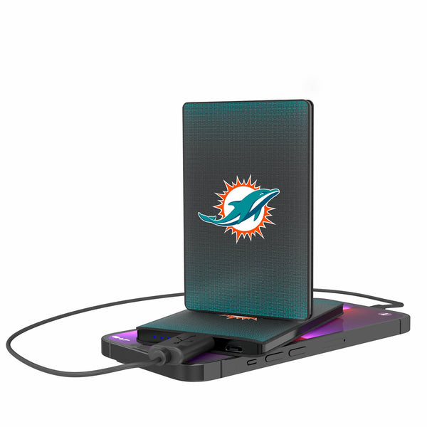 Miami Dolphins Linen 2500mAh Credit Card Powerbank