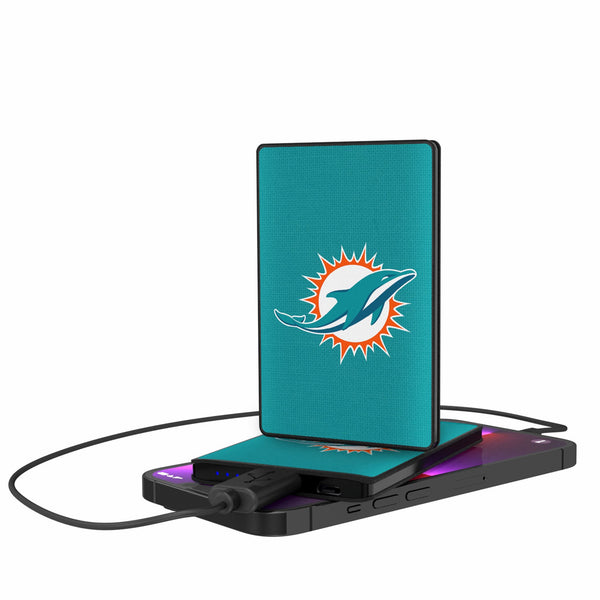 Miami Dolphins Solid 2500mAh Credit Card Powerbank