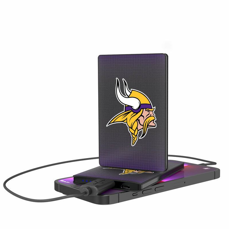 Minnesota Vikings Linen 2500mAh Credit Card Powerbank