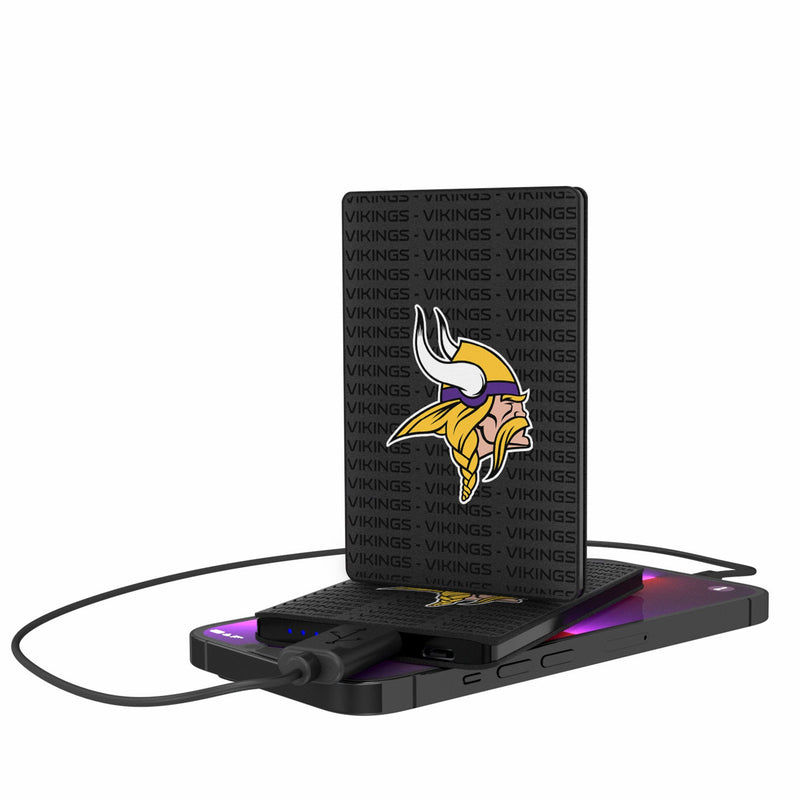 Minnesota Vikings Text Backdrop 2500mAh Credit Card Powerbank