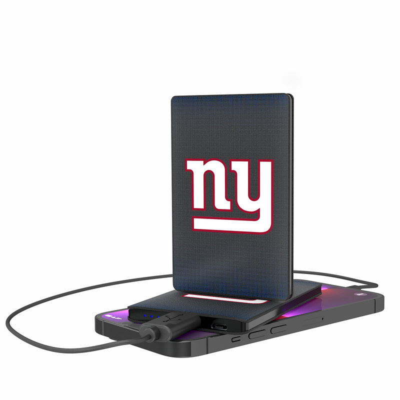 New York Giants Linen 2500mAh Credit Card Powerbank