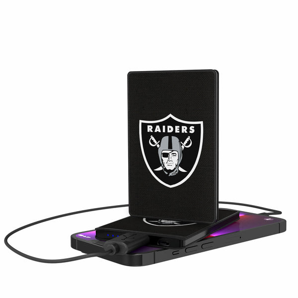 Las Vegas Raiders Solid 2500mAh Credit Card Powerbank