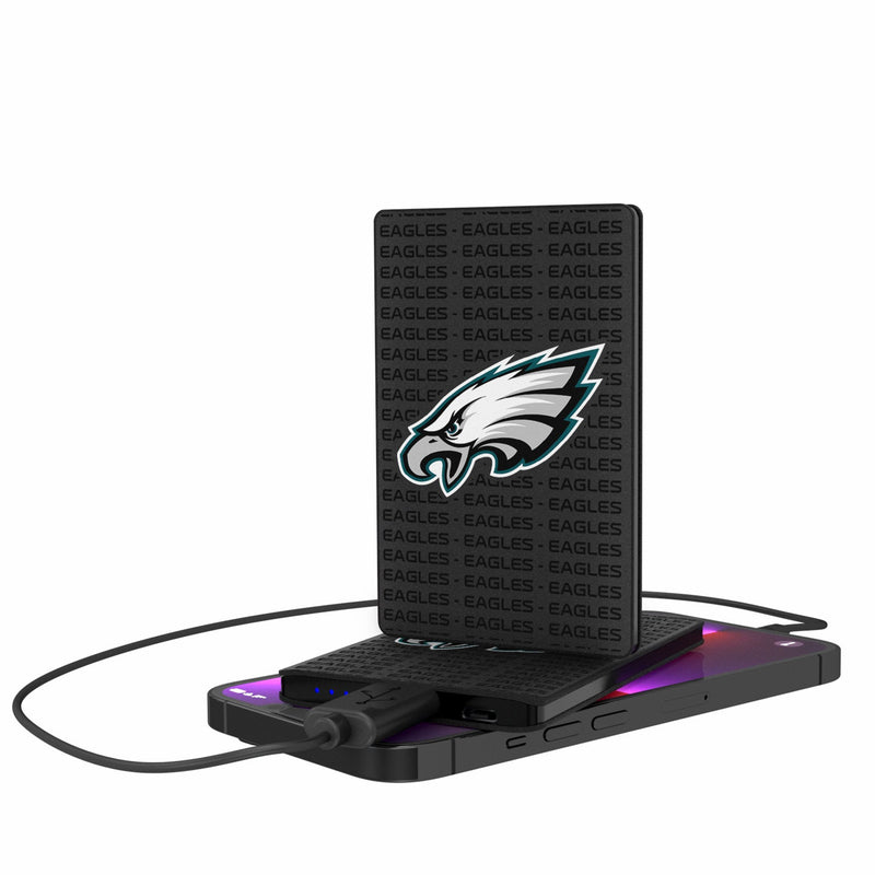 Philadelphia Eagles Text Backdrop 2500mAh Credit Card Powerbank