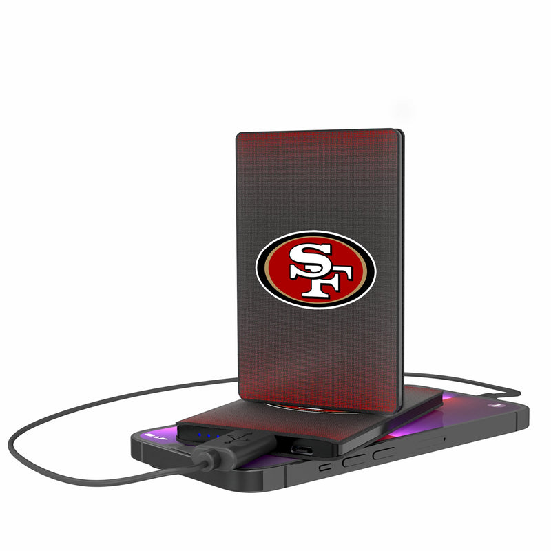 San Francisco 49ers Linen 2500mAh Credit Card Powerbank