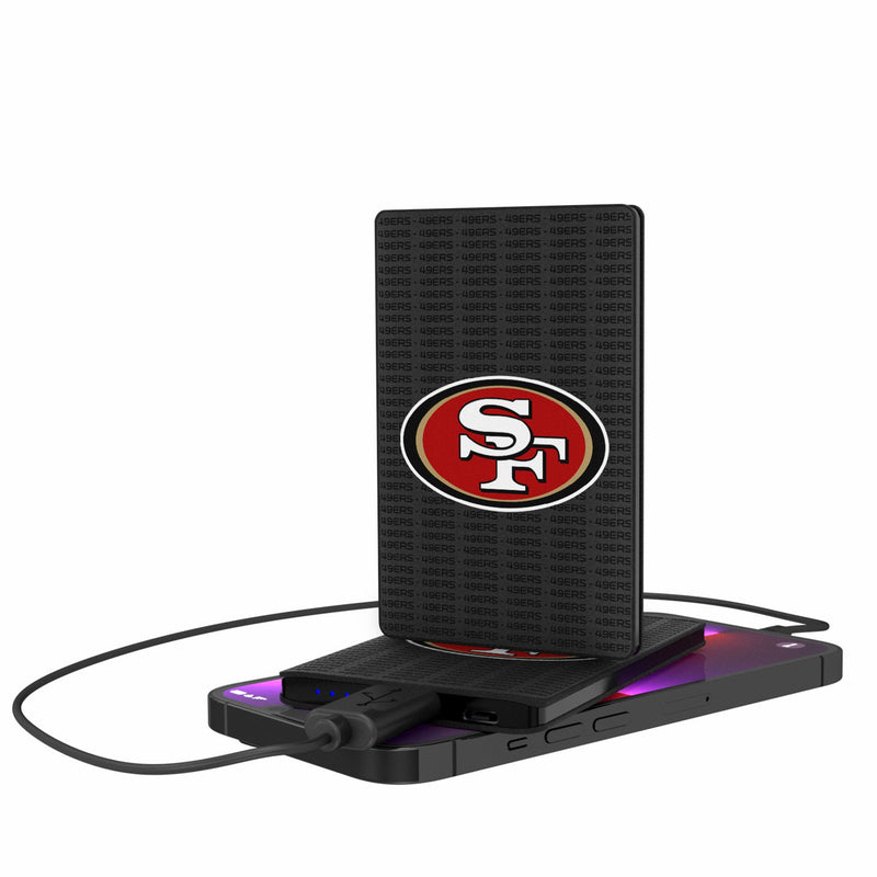 San Francisco 49ers Text Backdrop 2500mAh Credit Card Powerbank