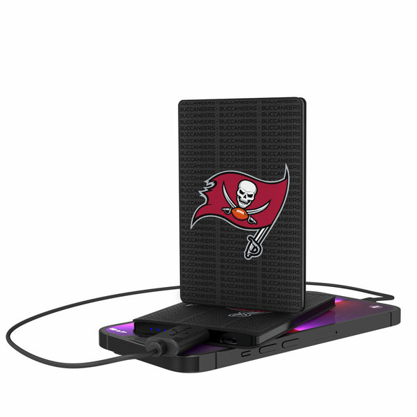 Tampa Bay Buccaneers Text Backdrop 2500mAh Credit Card Powerbank