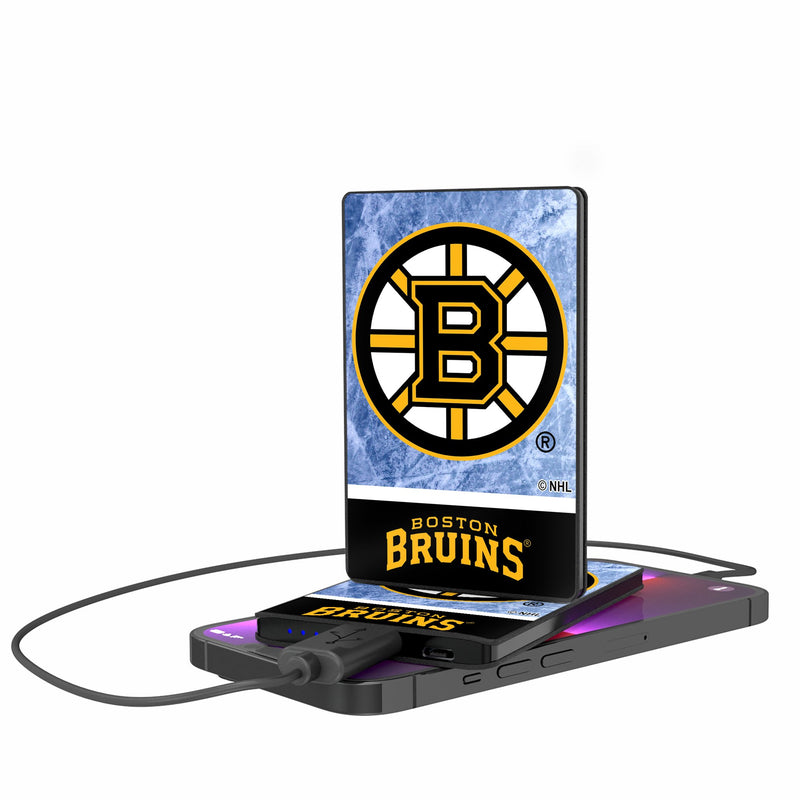 Boston Bruins Ice Wordmark 2500mAh Credit Card Powerbank