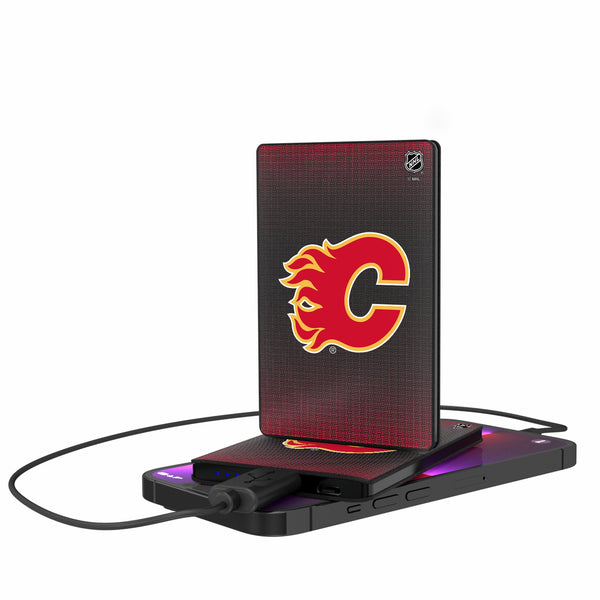 Calgary Flames Linen 2500mAh Credit Card Powerbank