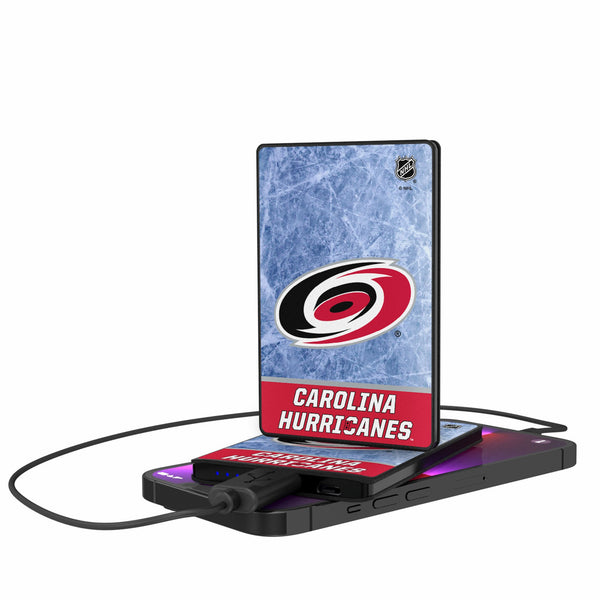 Carolina Hurricanes Ice Wordmark 2500mAh Credit Card Powerbank