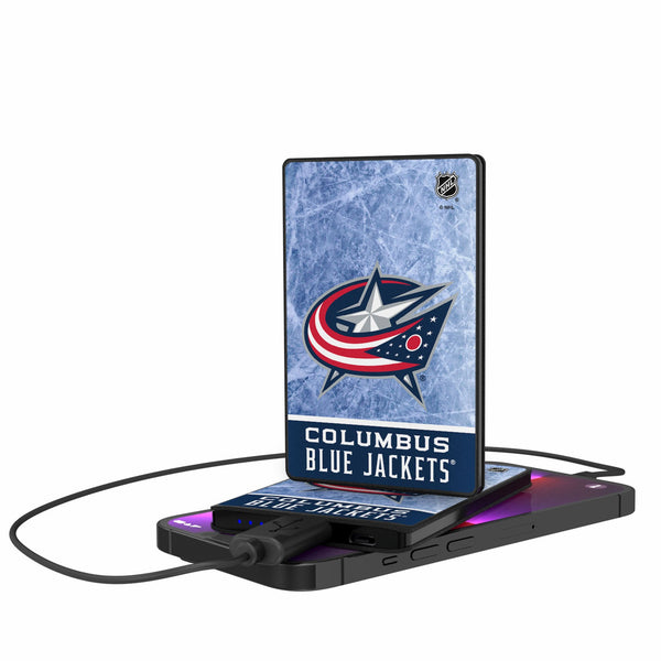 Columbus Blue Jackets Ice Wordmark 2500mAh Credit Card Powerbank