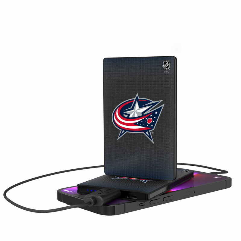 Columbus Blue Jackets Linen 2500mAh Credit Card Powerbank