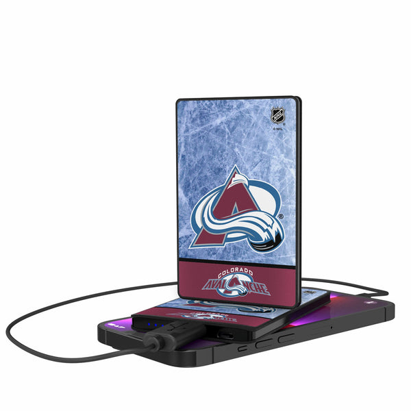 Colorado Avalanche Ice Wordmark 2500mAh Credit Card Powerbank