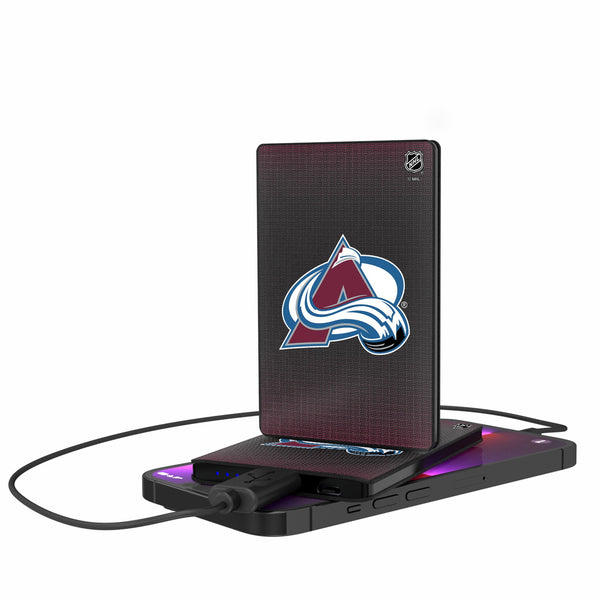 Colorado Avalanche Linen 2500mAh Credit Card Powerbank