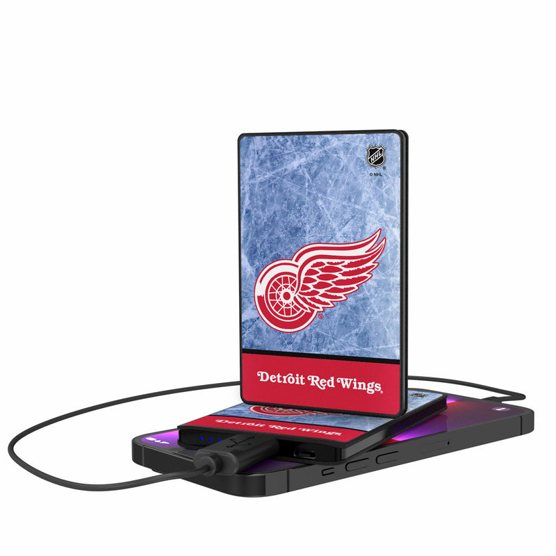 Detroit Red Wings Ice Wordmark 2500mAh Credit Card Powerbank