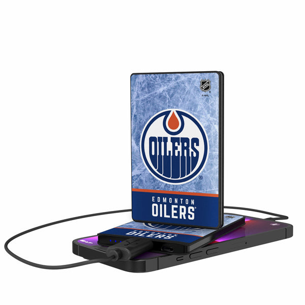 Edmonton Oilers Ice Wordmark 2500mAh Credit Card Powerbank