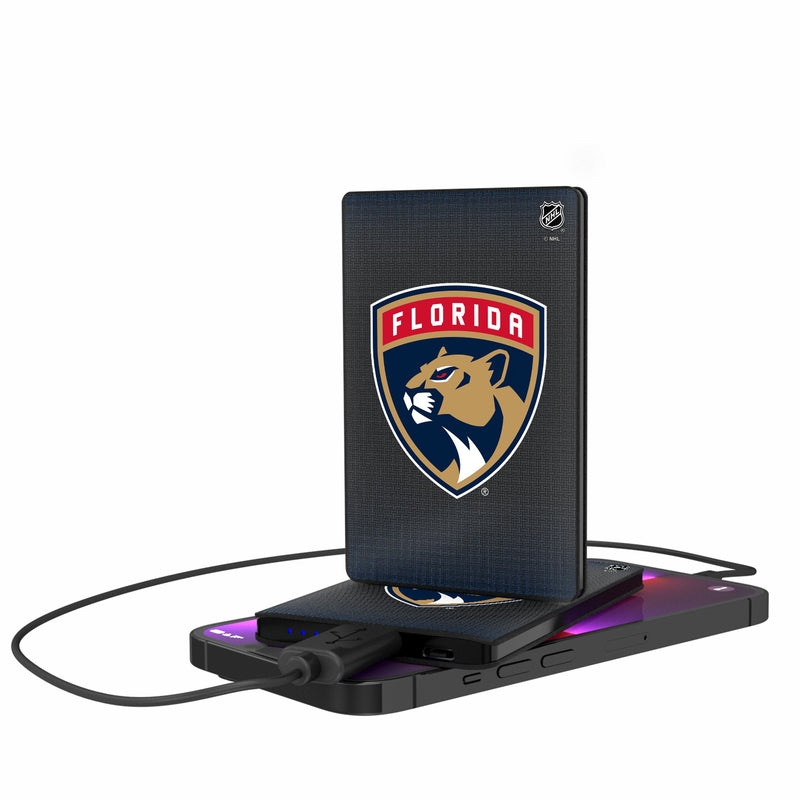 Florida Panthers Linen 2500mAh Credit Card Powerbank