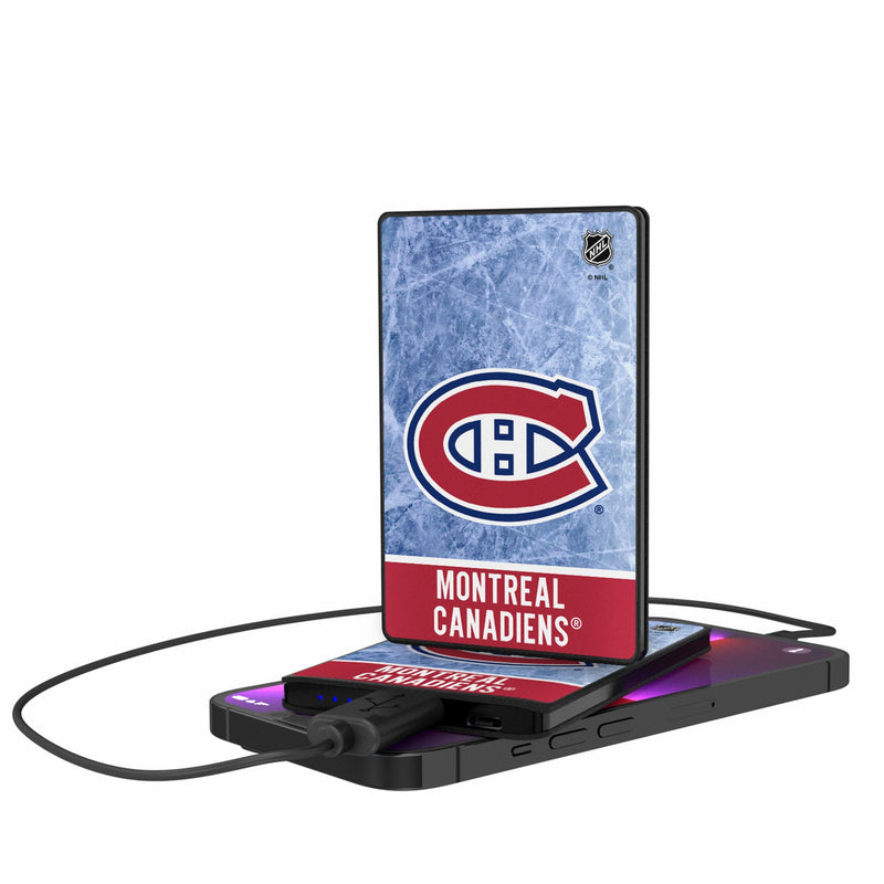 Montreal Canadiens Ice Wordmark 2500mAh Credit Card Powerbank