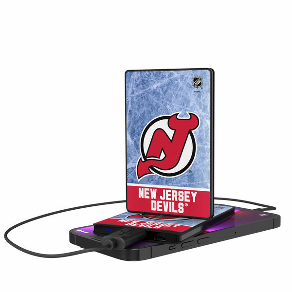 New Jersey Devils Ice Wordmark 2500mAh Credit Card Powerbank