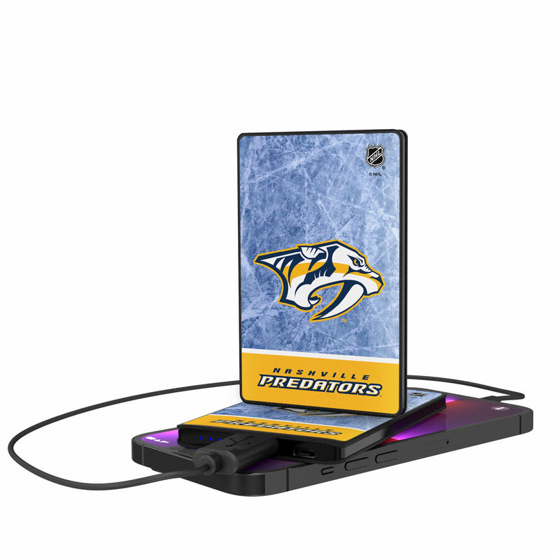 Nashville Predators Ice Wordmark 2500mAh Credit Card Powerbank