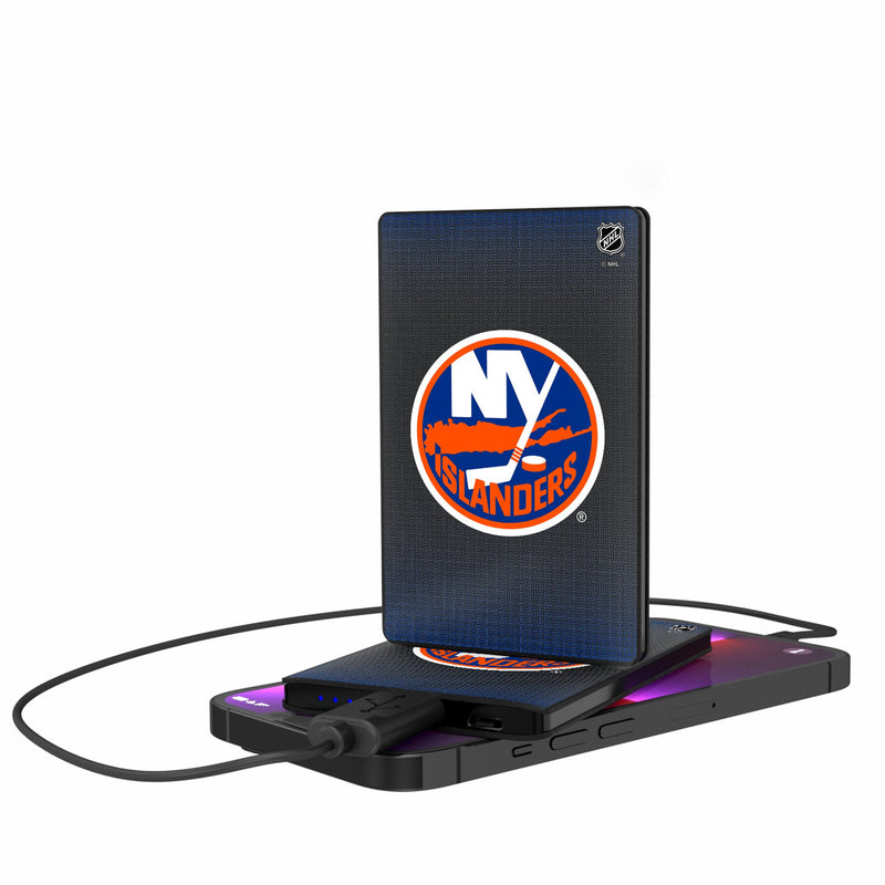 New York Islanders Linen 2500mAh Credit Card Powerbank