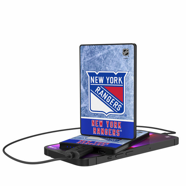 New York Rangers Ice Wordmark 2500mAh Credit Card Powerbank