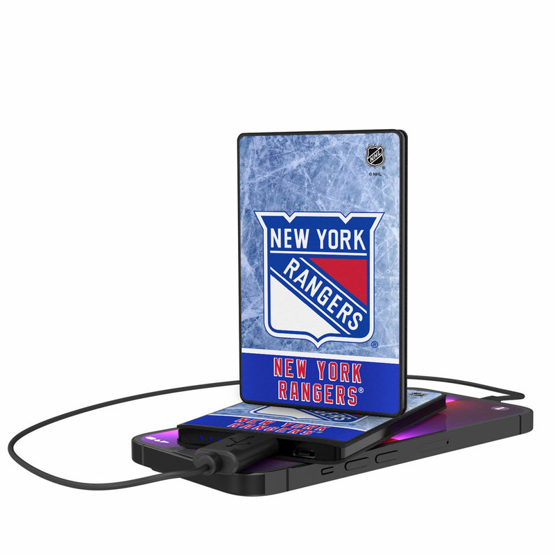 New York Rangers Ice Wordmark 2500mAh Credit Card Powerbank