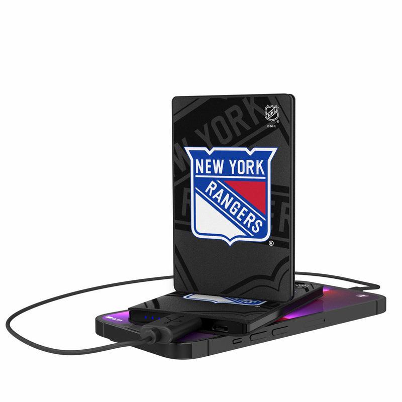 New York Rangers Monocolor Tilt 2500mAh Credit Card Powerbank