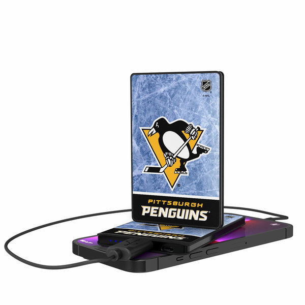 Pittsburgh Penguins Ice Wordmark 2500mAh Credit Card Powerbank