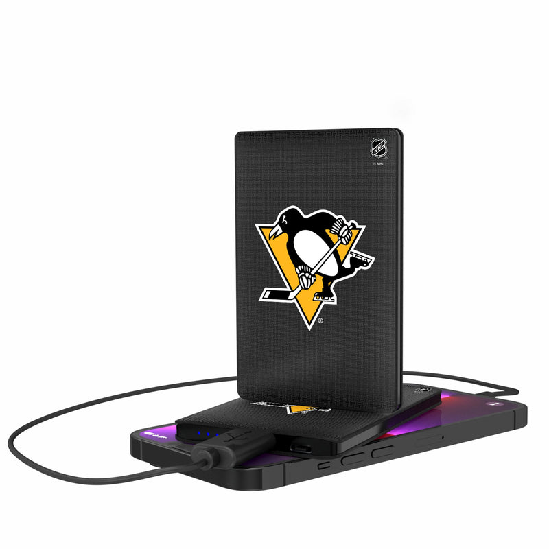 Pittsburgh Penguins Linen 2500mAh Credit Card Powerbank