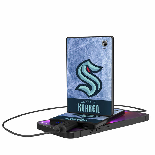 Seattle Kraken Ice Wordmark 2500mAh Credit Card Powerbank