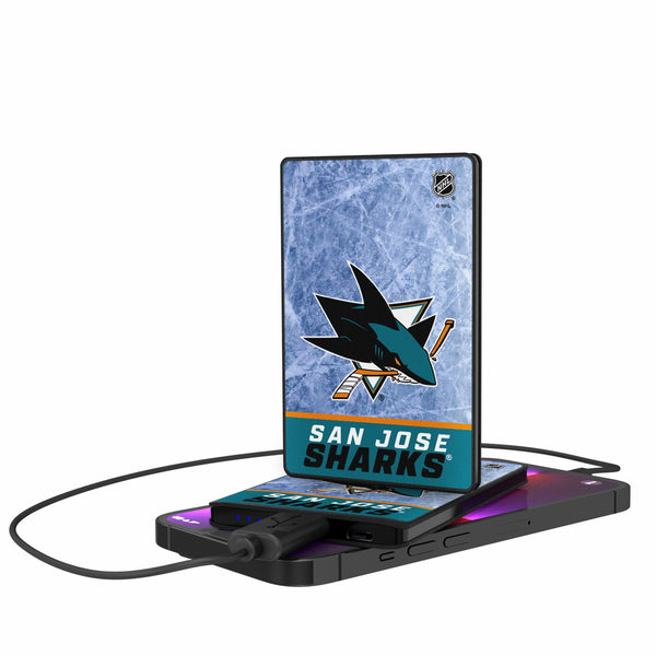 San Jose Sharks Ice Wordmark 2500mAh Credit Card Powerbank