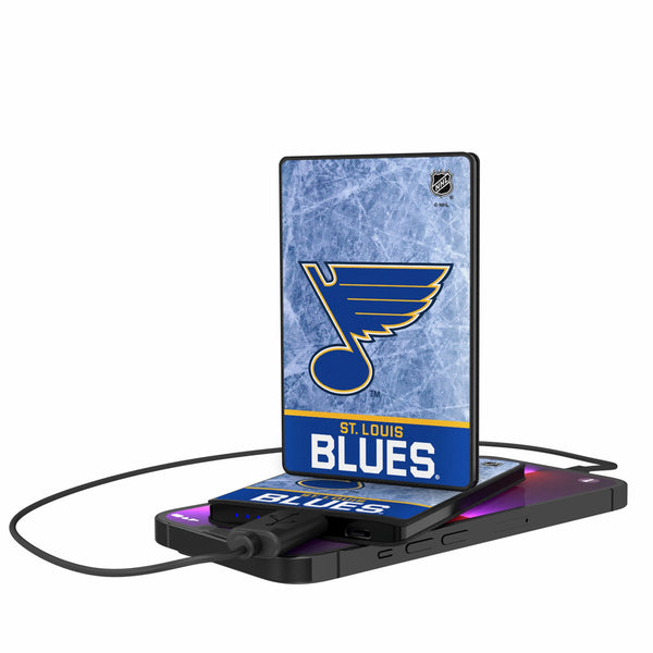 St. Louis Blues Ice Wordmark 2500mAh Credit Card Powerbank