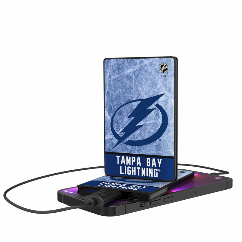 Tampa Bay Lightning Ice Wordmark 2500mAh Credit Card Powerbank