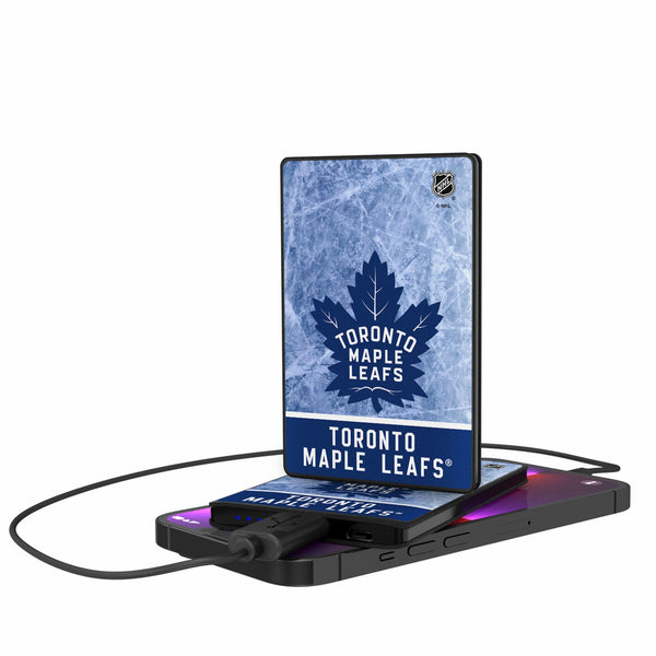 Toronto Maple Leafs Ice Wordmark 2500mAh Credit Card Powerbank