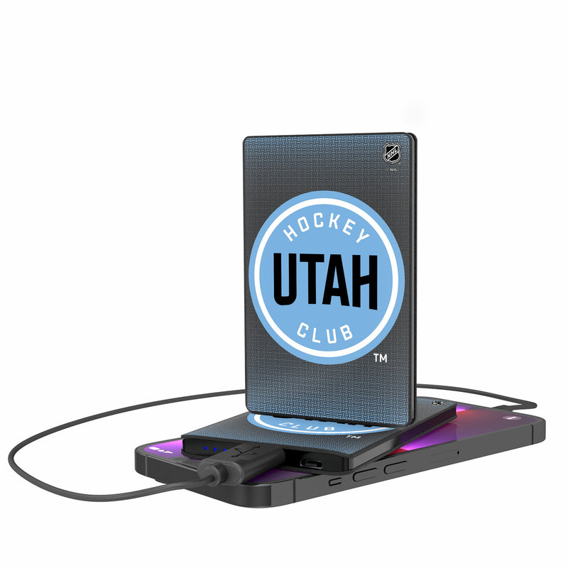 Utah Hockey Club Linen 2500mAh Credit Card Powerbank