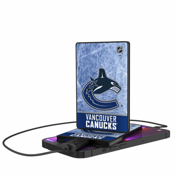 Vancouver Canucks Ice Wordmark 2500mAh Credit Card Powerbank